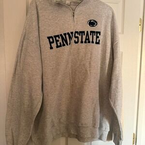 Penn State Quarter Zip Gray Sweatshirt Heather Gray 2xl